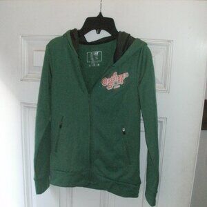 A Christmas Story 5k-10k Running Man Green Hooded Zip Up Athletic Track Jacket M